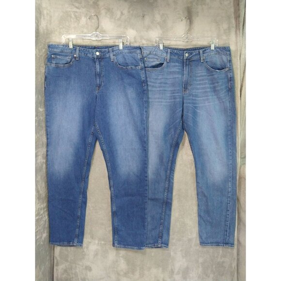 Bonobos Jeans Mens 38x34 Blue Denim Athletic Fit Stretch Mid Rise Dark Lot of 2